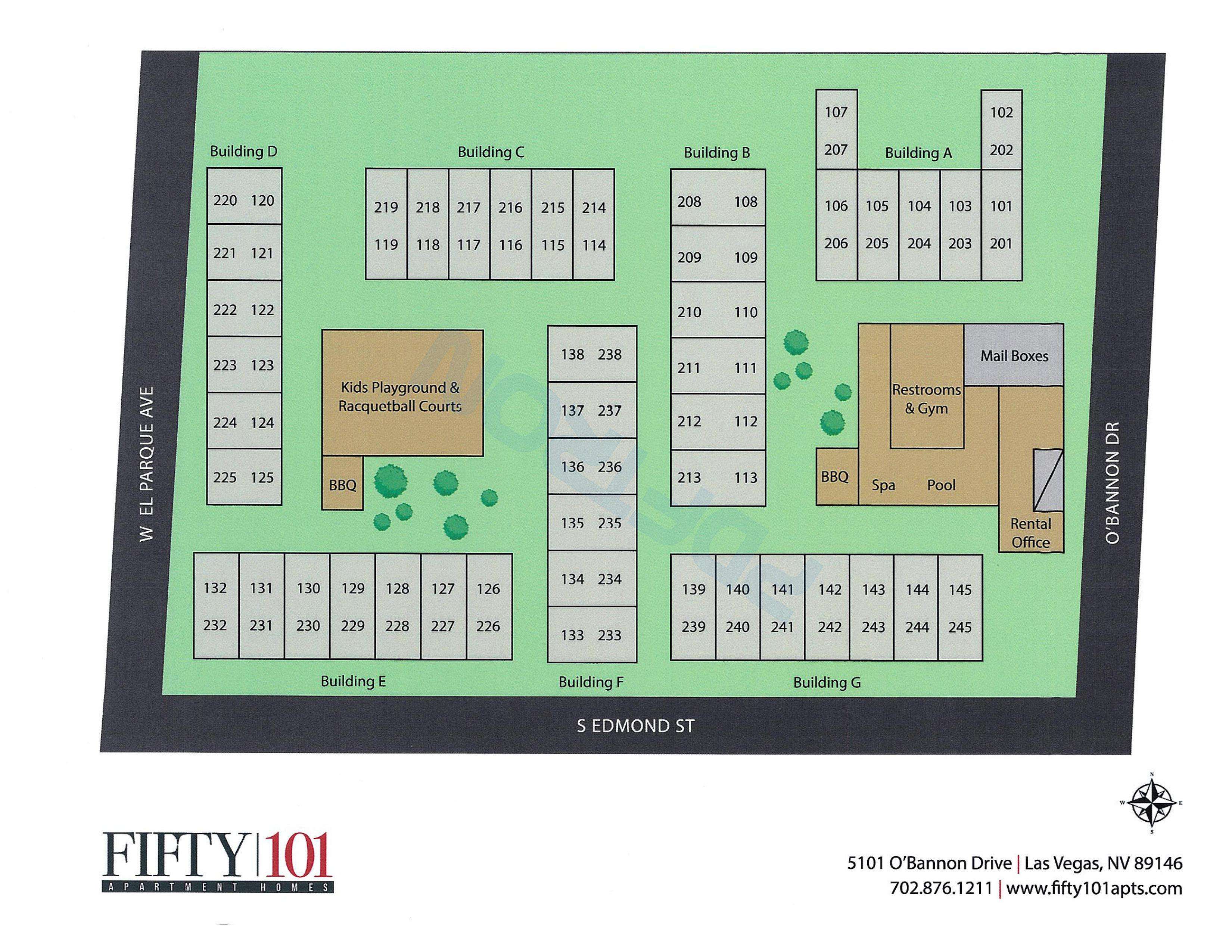 Fifty 101 Apartments Property Map